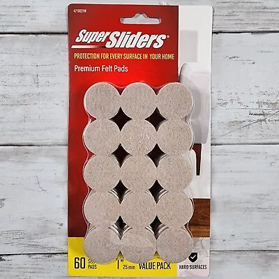 Super Sliders Premium Felt Pads For Hard Surfaces Value Pack 60count - New • $7.99