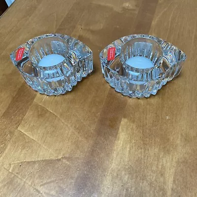 Mikasa Crystal Votive Candle Holders Royal Suite Set Of 2 Never Used Gorgeous! • $12