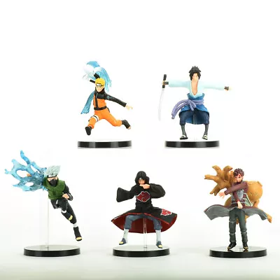 5 Pcs Set Naruto Shippuden Action Figures Toy Set: Kakashi Sasuke Gaara Itachi • $13.99