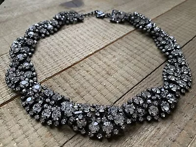 $29.99 • Buy NEW Fabulous Signed Zara Statement Necklace Rhinestones Crystals 18  Big Bling