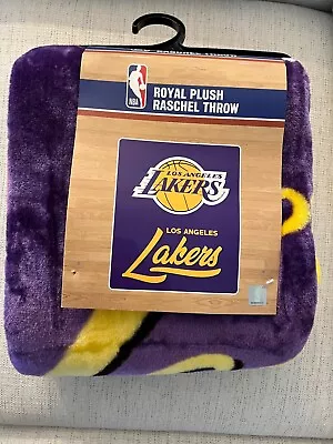 Lakers Royal Plush Raschel Throw • $34.99