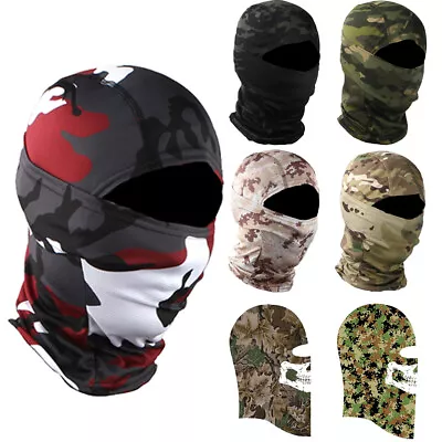 Tactical Camo Army Balaclava Windproof Military Hunting Face Mask Neck Gaiter US • $5.99