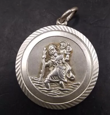 Vintage Silver Georg Jensen St Christopher Medal Pendant • $41.08