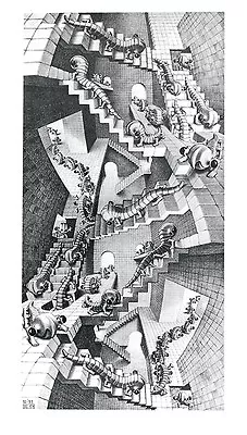 House Of Stairs By M. C. Escher Art Print Climb Fantasy Poster 17.75x31.25 • $31.95