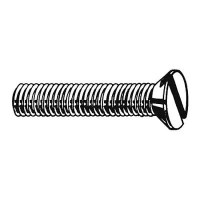 Zoro Select U24540.009.0037 #3-48 X 3/8 In Slotted Flat Machine Screw Zinc • $6.59