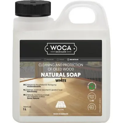 Woca Natural Soap - WHITE - Ideal For Oiled Wood Floors & Furniture • £11.99