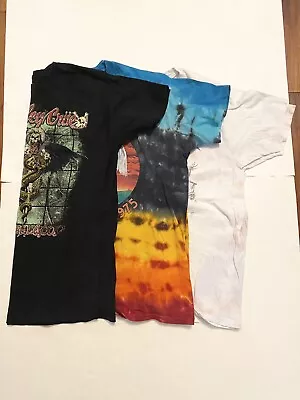 Lot Of 3 Adult Unisex Rock Band T-Shirts: Motley Crue Led Zeppelin Metallica  • $22