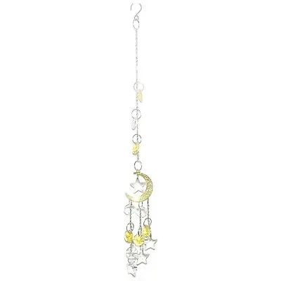 Hanging Glass Suncatcher  Moon / Stars Ornament Chakra Style Home Decor • £4.99