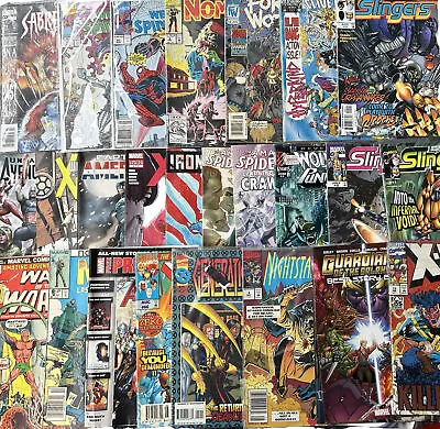 X Men Spiderman Marvel Super Heroes Bulk Lot X25 Comic Mixed Bundle Job Lot PB • $75.03