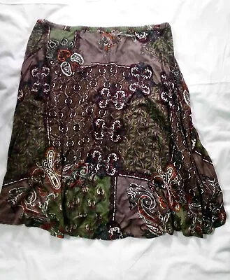 Vintage Paisley Design Womens Skirt Waist 36  Length 27  Polyester Vgc • $1.23