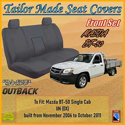 Canvas Seat Covers For Mazda BT50 (BT-50) Single Cab UN (DX): 11/2006 To 10/2011 • $123.74