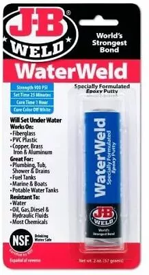 JB Weld Water Weld Formulated Epoxy Putty Stick Underwater Setting Adhesive 57G • £10.09
