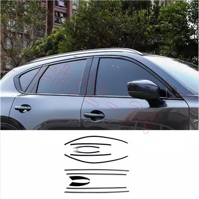 For Mazda CX-5 CX5 2022 Black Stainless Steel Window Strip Cover Kit 12PCS • $178.13