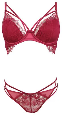 Ex-Store Lightly Padded Thia Plunge Bra & Thong Set • £12.99