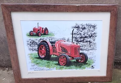 Picture Print David Brown Cropmaster Tractor  Scene Ltd Edition Framed • £44.99