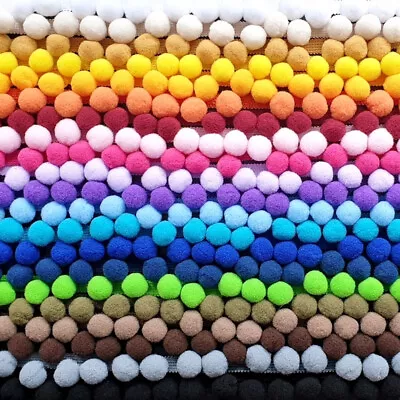 £2.83 • Buy POM POM Trim Quality Pompoms 10mm Bobbles 18mm Total Width Tape Various Colours
