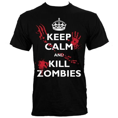 £18.25 • Buy T-shirt Keep Calm And Kill Zombies Men's Black