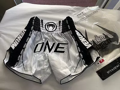 Venum One FC 3.0 Muay Thai Shorts Patches Embroidered Velour New Small S • $29.88