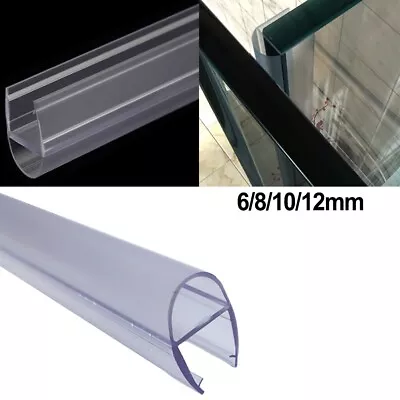 Bathroom Glass Semi-Circular Waterproof Strip D-Shaped Bubble Strip 6/8/10/12mm • £7.60