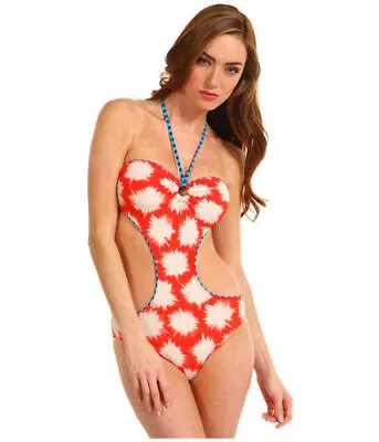 £55.97 • Buy 🌞marc Jacobs Sparks 1 Pc Swimwear Bathing Suit Gold Ring Red Ivory L,xl🌺nwt!