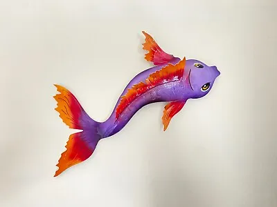 Wall Art Goldfish 40cm Hand Painted Metal Carp Fish Fair Trade Boho Home Gift • £12