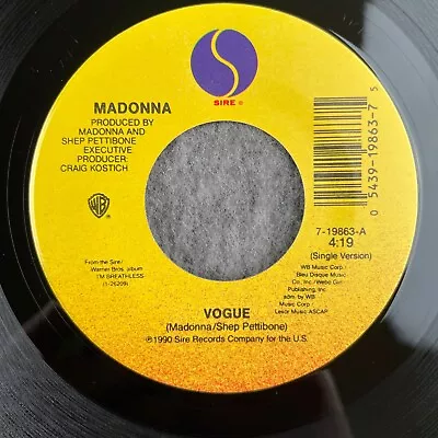 MADONNA Vogue / Bette Davis Dub 45 Sire 7-19863 NEW UNPLAYED • $6