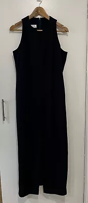 Cue Black Crepe Maxi Dress Size 14 Dress • $39.95