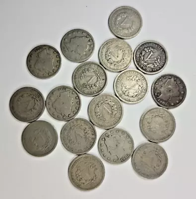 Lot Of  17 Old V Nickels All Visible Dates • $15.45