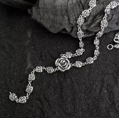 925 Sterling Silver Rose Necklace Handmade Beautiful SPECIAL Chain Necklace • $12.14