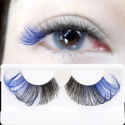 Colored Lashes False Eyelashes Fuffy Lashes Eye Extension  Masquerade Ball • £3.36