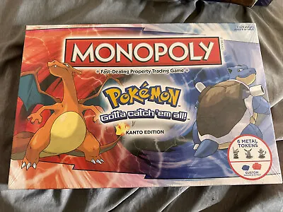 Pokémon Monopoly Kanto Edition Board Game Brand New Factory Sealed • $48