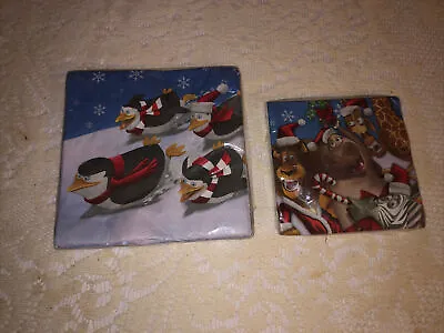 New Merry Madagascar  Christmas Penguins Luncheon Napkins  Party Supplies • $9.99