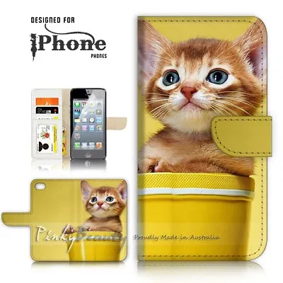 $12.99 • Buy ( For IPhone 7 Plus ) Wallet Case Cover P21194 Bath Pussy Cat