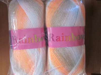 Lot Of 2 Large Skeins Of Mary Maxim  Rainbow Yarn By Jina • $17.99