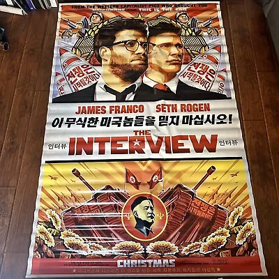 THE INTERVIEW Orig Used S/S Vinyl Banner (5' X 8') James Franco Seth Rogan RARE • $142.99