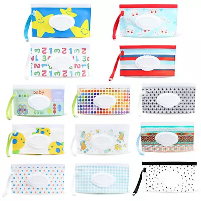 35 Styles Baby Wet Wipes Bag Product Tissue Box Case Stroller Cosmetic Pouch • £3.38