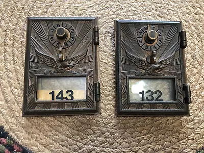 Group Of 2  Brass Flying Eagle Post Office Doors • $39.95