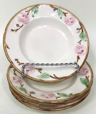 Set Of 4 Metlox Poppytrail  CAMELLIA Dessert/Fruit/Sauce Bowls Pink Rose Flower • $34.99