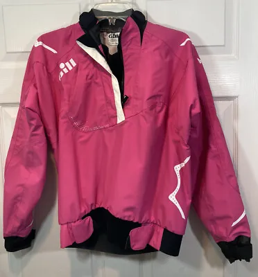 $49.99 • Buy Gill Sailing Jacket Pullover Waterproof Taped Seams Pink/Black Size Womens USA 8