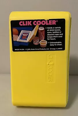 1993 Insulated Yellow Clik Cooler Outer Circle Products Mini Cooler • $9.99