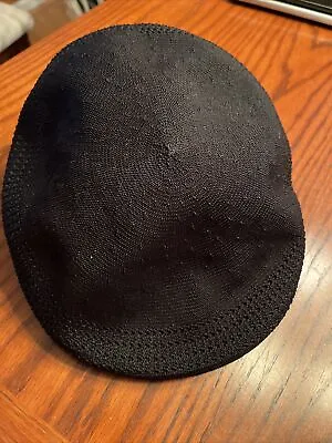 Kangol Vintage Tropic Ventair Newsboys Cabbie Cap Medium Black • $10