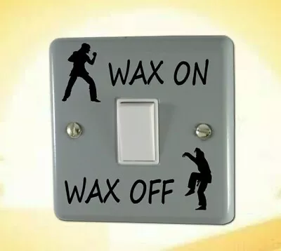 £3.95 • Buy Cobra Kai Wax On Wax Off Light Switch Black Vinyl Sticker Wall Decal Karate Kid 