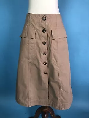 Acne Studios Cotton Twill A-line Button Front Skirt Pockets Size 38 (US 6) • $78.50