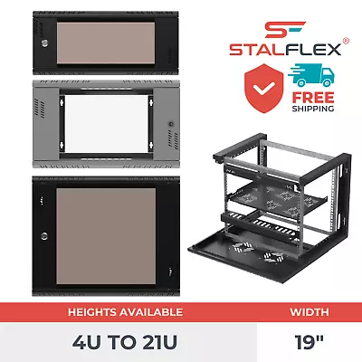 19  4U 6U 9U 12U 15U 18U Network Data Server Cabinet Comms Wall RACK Patch Panel • £131.95