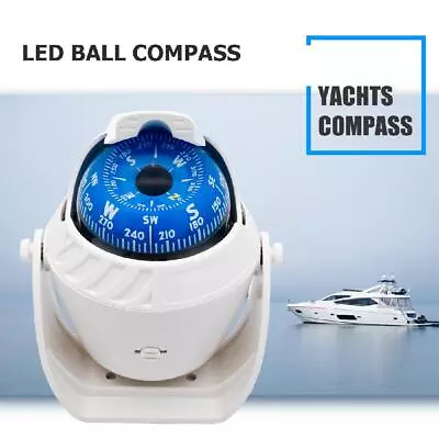 Marine Compass LED Light For Sail Ship Vehicle Car Boat Navigation White • £20.59