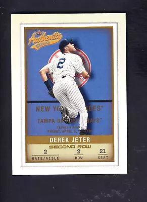 2002 Fleer Authentix Second Row #1 Derek Jeter 79/250 • $3.99