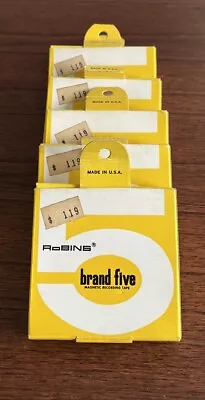 Lot Of 6 Vintage Robins Brand Five Magnetic Recording Tape Unused 300’ Each • $9.99