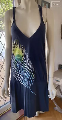 £5 • Buy Abercrombie & Fitch Blue Strappy Beach Dress S/M
