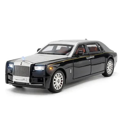 1/18 Diecast Vehicle Rolls-Royce Phantom Model Car Toy Kids Sound Light Toy Gift • £53.99