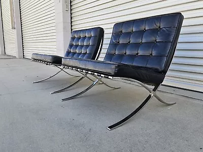 2 Knoll Style Modern Barcelona Chair Mies Van Der Rohe By ROVE CONCEPTS Design • $1400